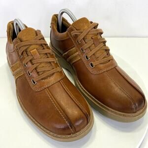 CLARKS Un Ramble Go Brown Lace Up Oxford Sneakers Mens Sz 7.5 OrthoLite Comfort